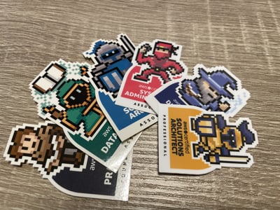 取得した資格に応じたステッカー