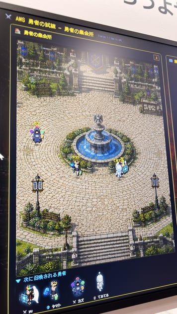 展示ディスプレイに自分のキャラクターが表示されます。