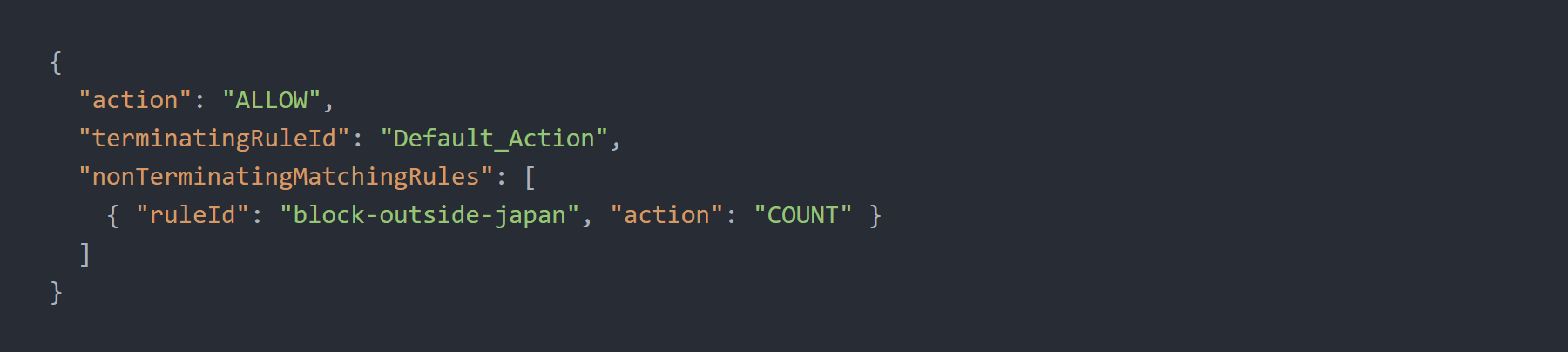 WAF のログ(JSON)